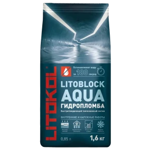 Litokol Litoblock Aqua — гидропломба для мгновенной остановки течей 89341413