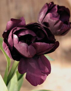 2990 490 a3 Искусственные тюльпаны, 2 штуки, 45 см, красно-черные H-andreas