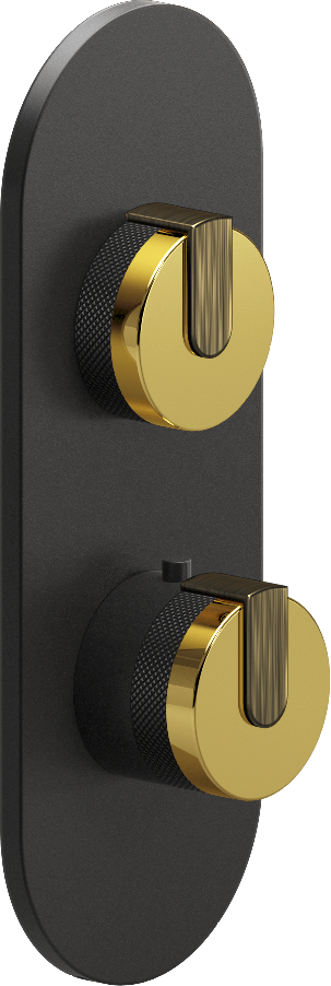 E-8026-R1AUE0-L1VBB-BK-T Планка M-Series с 2 ручками - Внешняя часть GRAFF MOD+