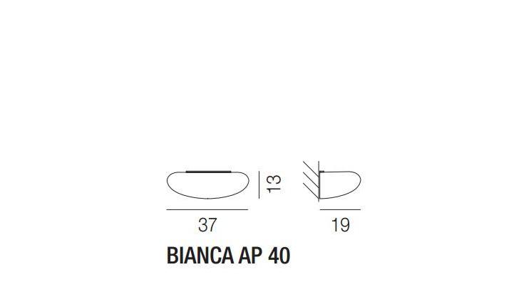 Vistosi Bianca AP 40 topaz настенный светильник 53879 - Вид №2