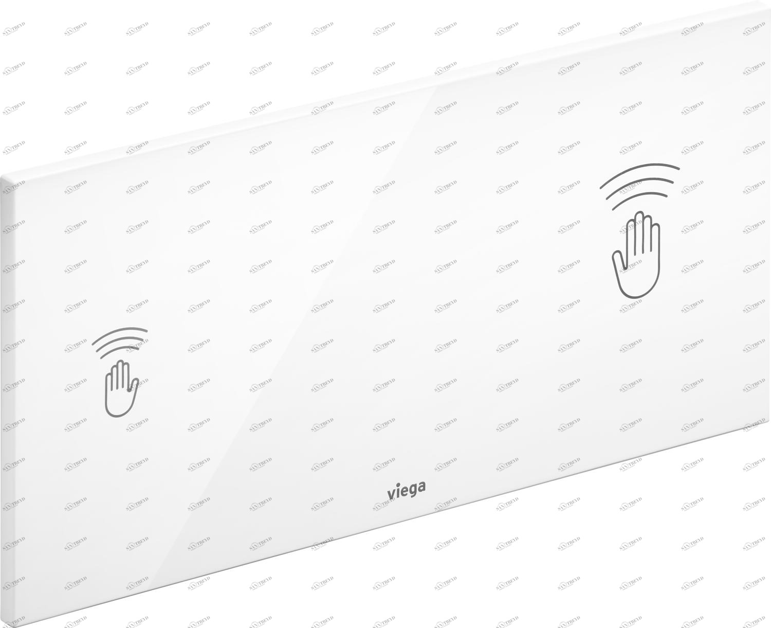 Системная техника  Viegaswift, Steptec, Viega Eco Plus, Viega Mono, панели смыва и принадлежности  T5 панели смыва и комплектующие  Бесконтактные панели смыва, с функцией Viega Hygiene+ VIEGA 653 842 1) Модель 8352.21 Santreyd 