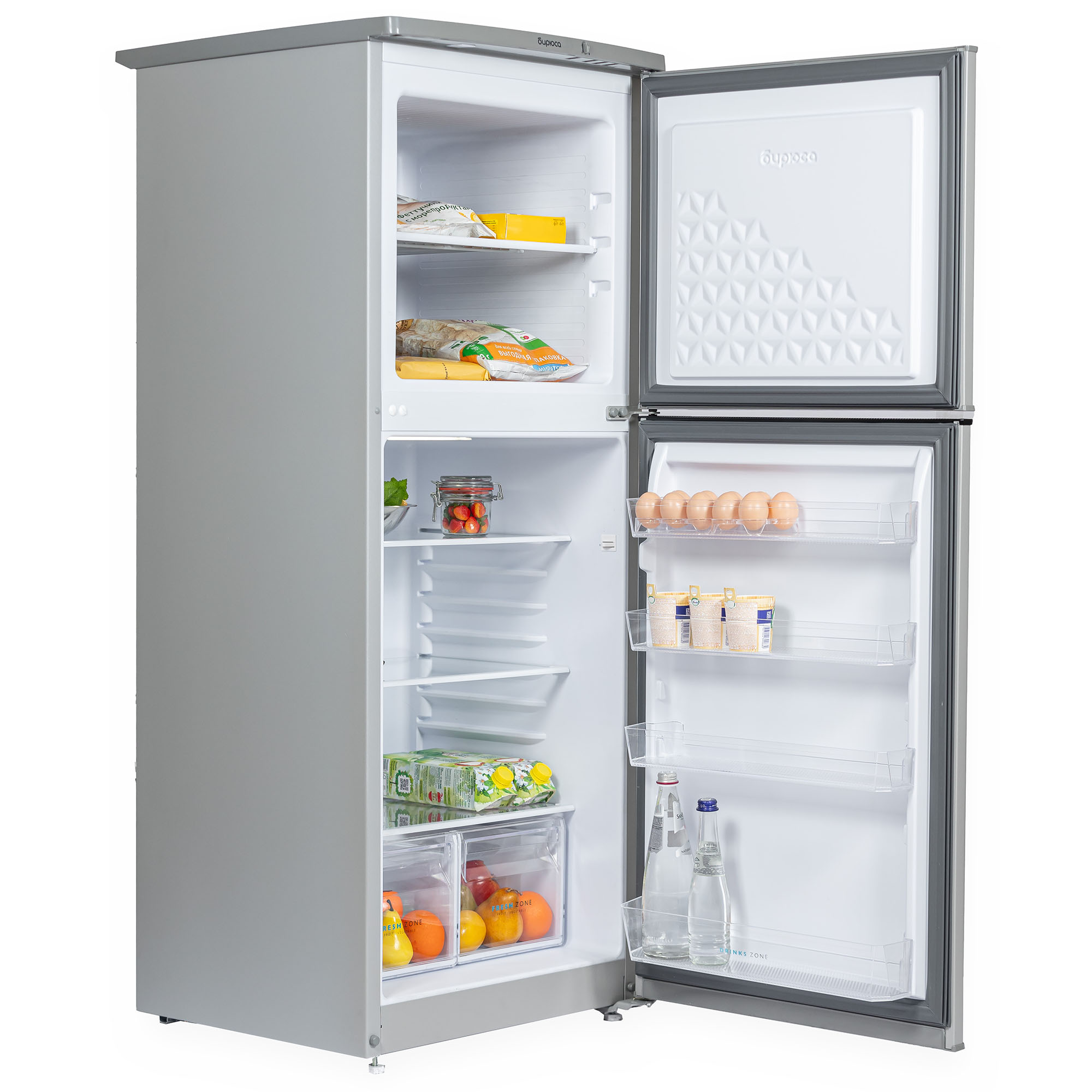 9248630 Холодильник с морозильником   Бирюса M553 серебристый STDN-0087623 - Вид №4