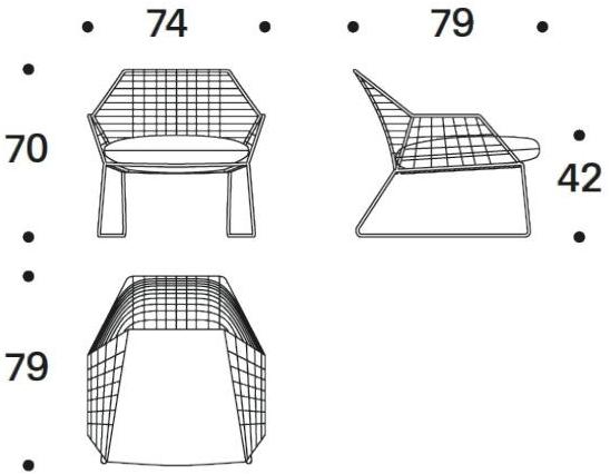 Saba Italia Садовое кресло из ткани и полиэтиленовых тросов New york soleil sun-id-1357286 - Вид №5