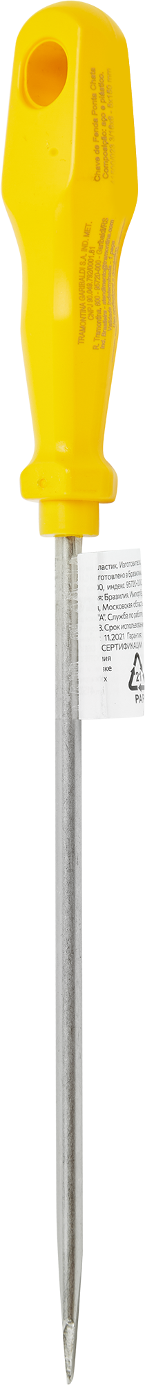 Отвертка шлицевая Tramontina SL5 150 мм для надежного монтажа 85324347 STLM-0061400 - Вид №2