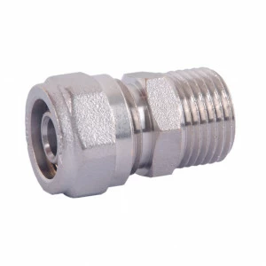 HLV-114301.№.01 Соединитель обжимной HLV c переходом на наружную резьбу