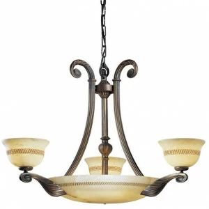Possoni Illuminazione Люстра из ржавчины с алебастром Vivienne 2500/3+6