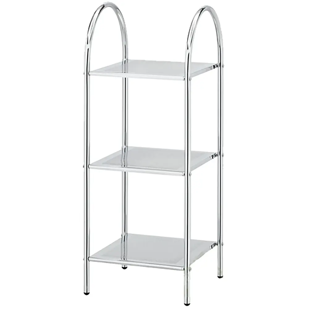 Стеллаж для ванной Swensa 3 яруса 33.5x86.8 см цвет хром SWFL STLM-2016153
