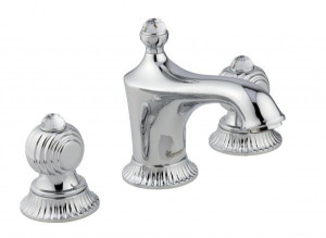 98033SWBR Смеситель The One 98033SW для раковины на 3 отверстия. Металлические ручки + прозрачные кристаллы, ц