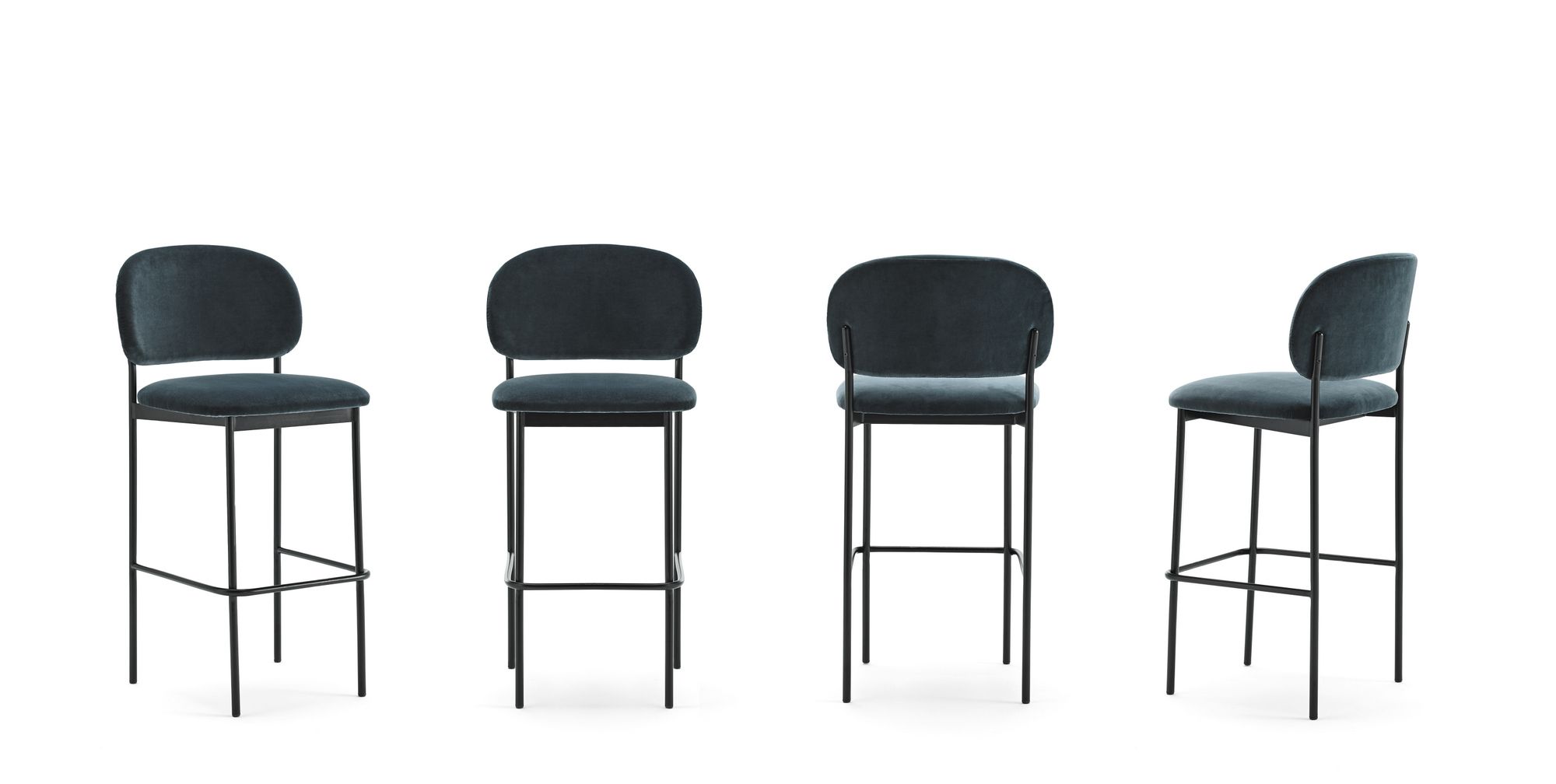 Высокий тканевый стул с подставкой для ног Blasco&Vila RC Metal ARCH-00137343 - Вид №12