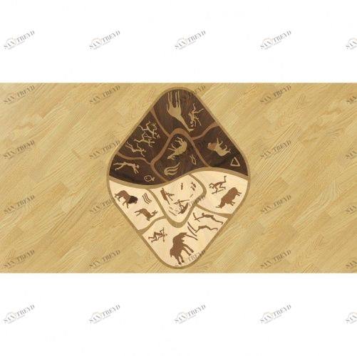 Художественный паркет Da Vinci Розетка 26-194 Дуб Селект (Гладкая) х1000диаметр мм 260090194