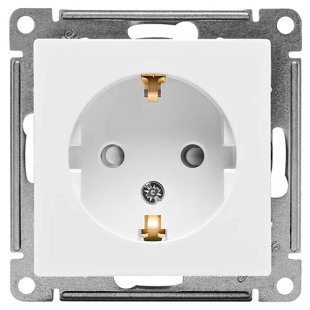 AtlasDesign Бел Розетка с/з с шторками SE ATN000145 SYSTEME ELECTRIC STLM-2047546