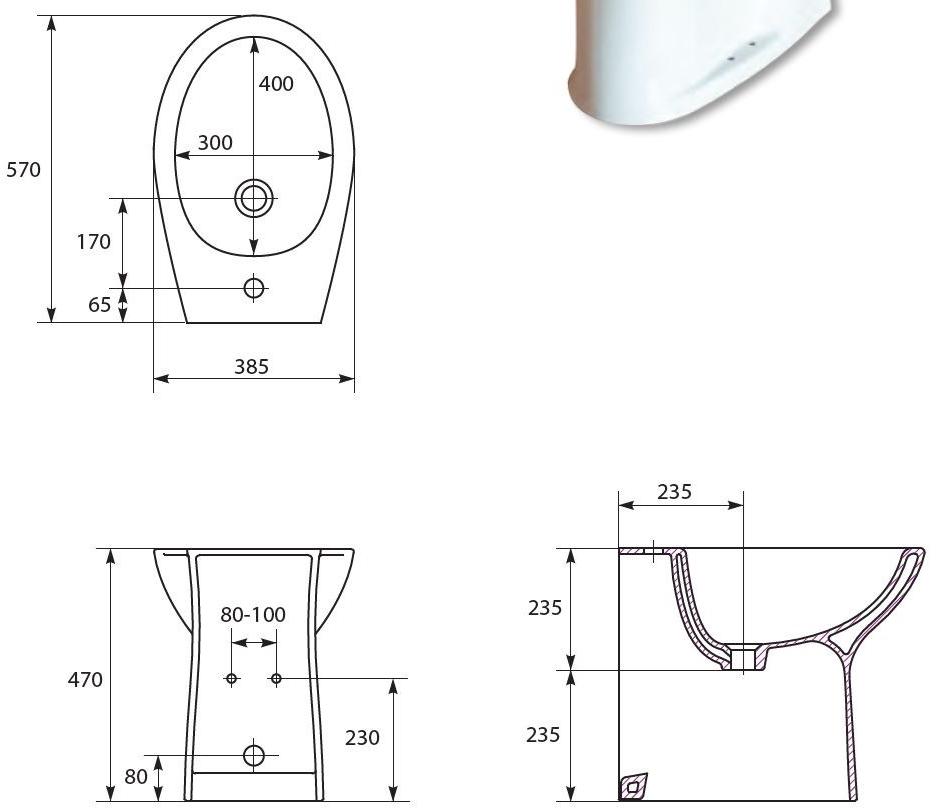 D0295/01 Биде напольное OPEN Goman - Вид №1