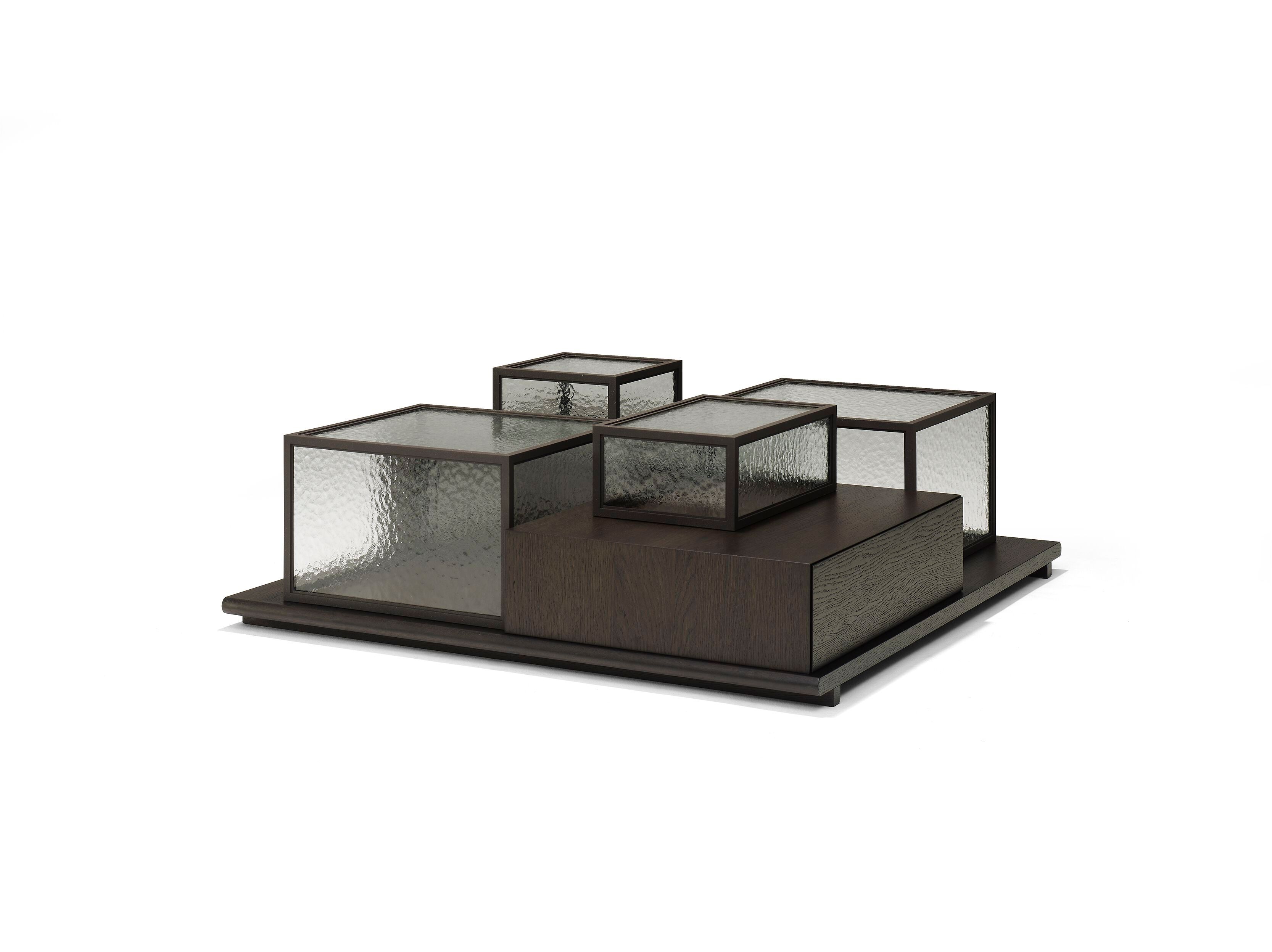 Квадратный стеклянный журнальный столик Linteloo STACK ARCH-00028026 - Вид №3