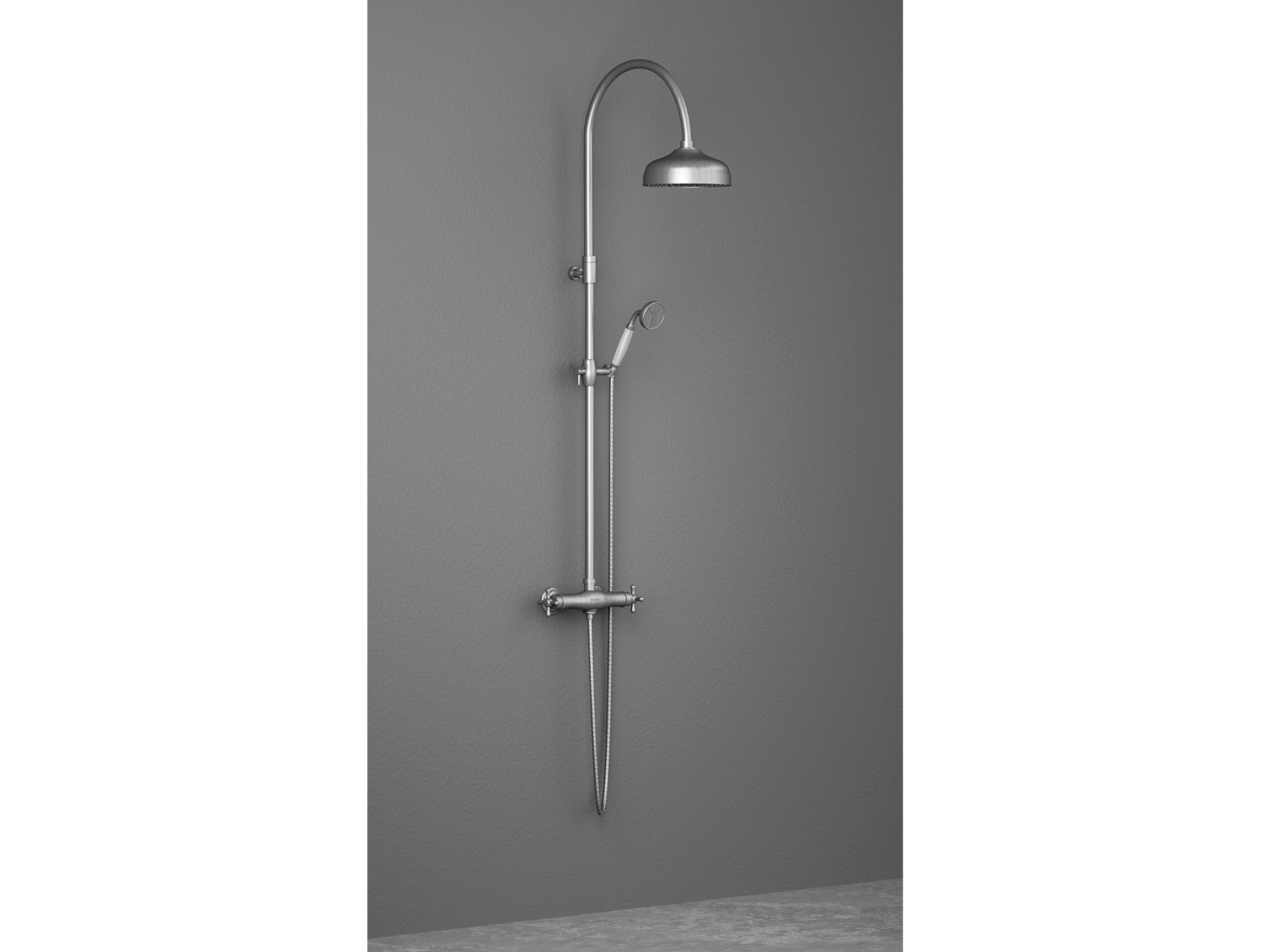 Термостатическая настенная душевая колонна с ручным душем GUGLIELMI RUBINETTERIE BD31910 ARCH-00076980 - Вид №1