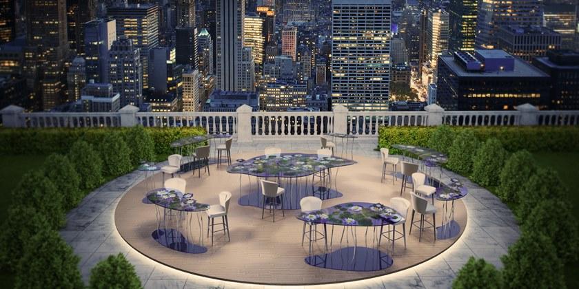 Unica by Tecnotelai Стол из нержавеющей стали и стекла Fioriture sun-id-1414350 - Вид №1