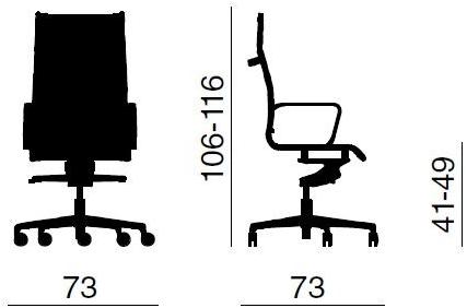 Quadrifoglio Стул для руководителя с высокой спинкой Dekora sun-id-1382273 - Вид №2