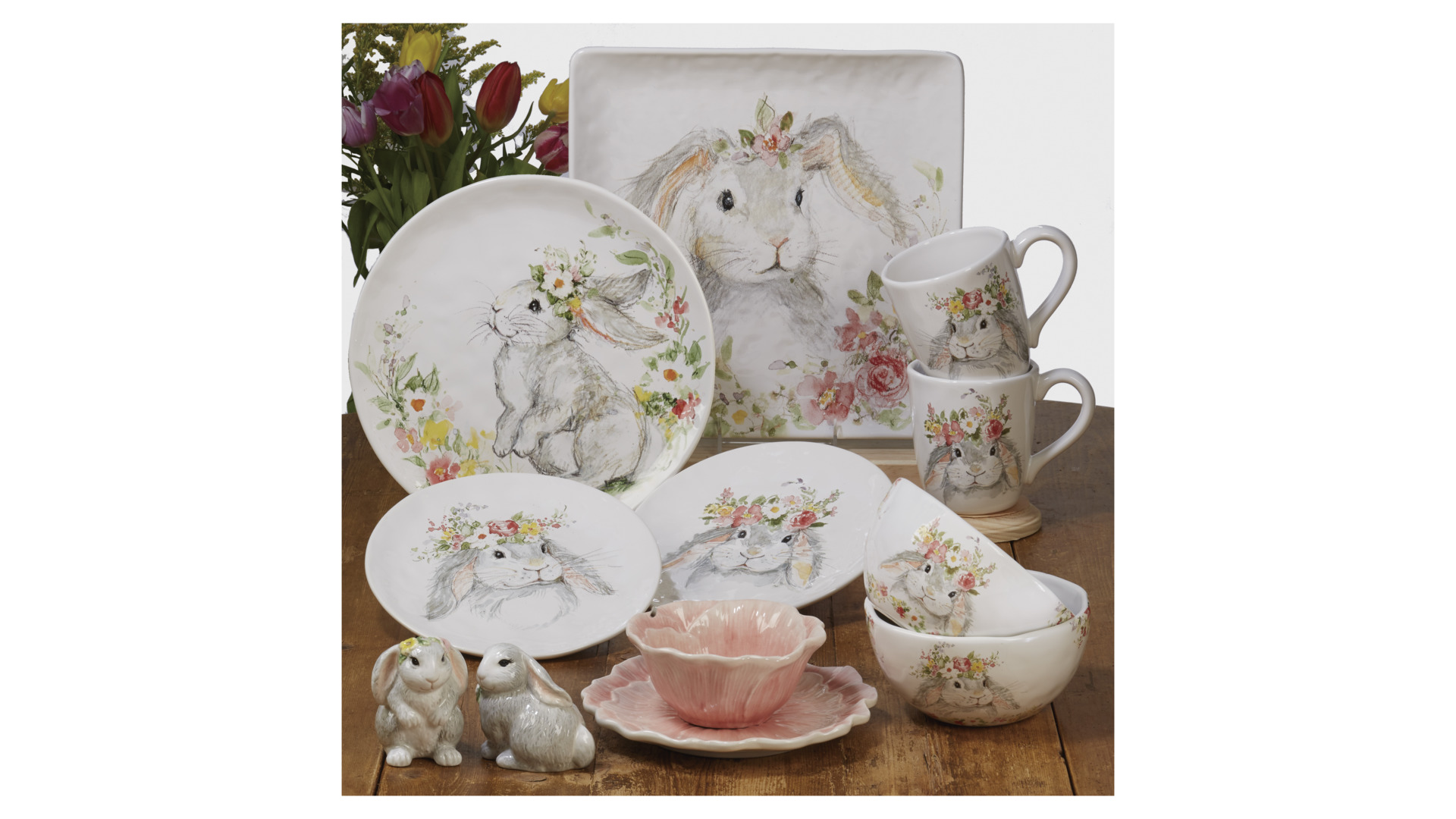 10648272 Certified International Набор для соли и перца 3D Certified Int. Милый кролик 9,5см, керамика Керамика  - Вид №1