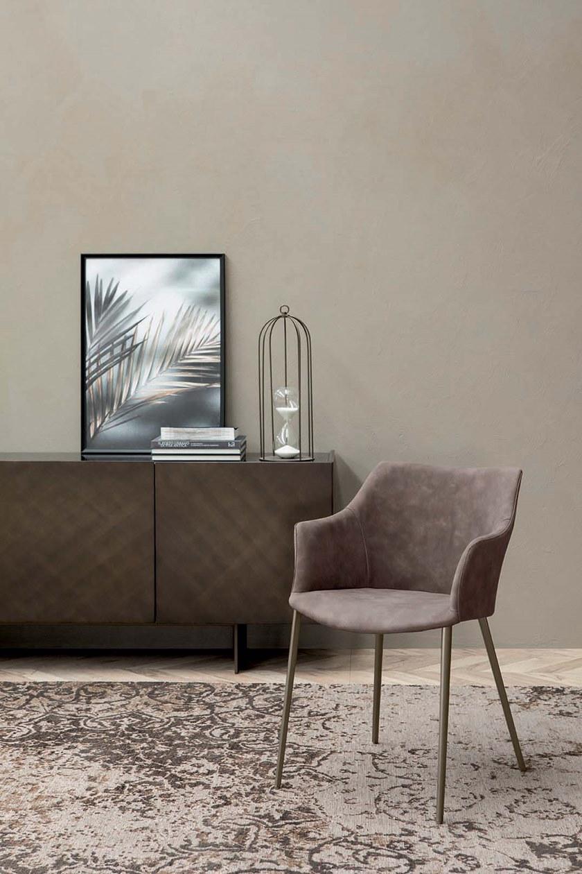 Tonin Casa Мягкое кожаное кресло с подлокотниками Agata T7291 - Вид №4