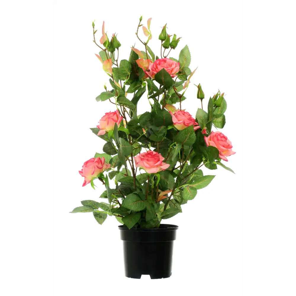 89356244 Искусственное растение в горшке роза Салем h50 см цвет розовый STLM-0966198 Santreyd 