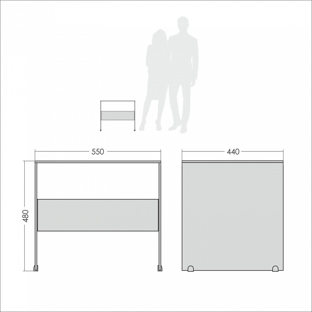 Тумбочка прикроватная стеклянная "Со-1" GRAUM  304064 Бежевый;прозрачный  - Вид №2