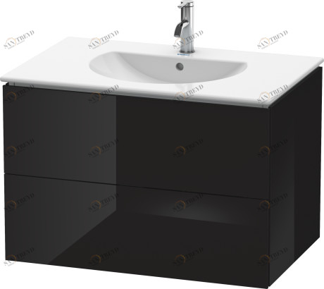 LC626204040 Тумбочка подвесная L-Cube #LC6262 820 x 534 мм Черный глянцевый лак Duravit