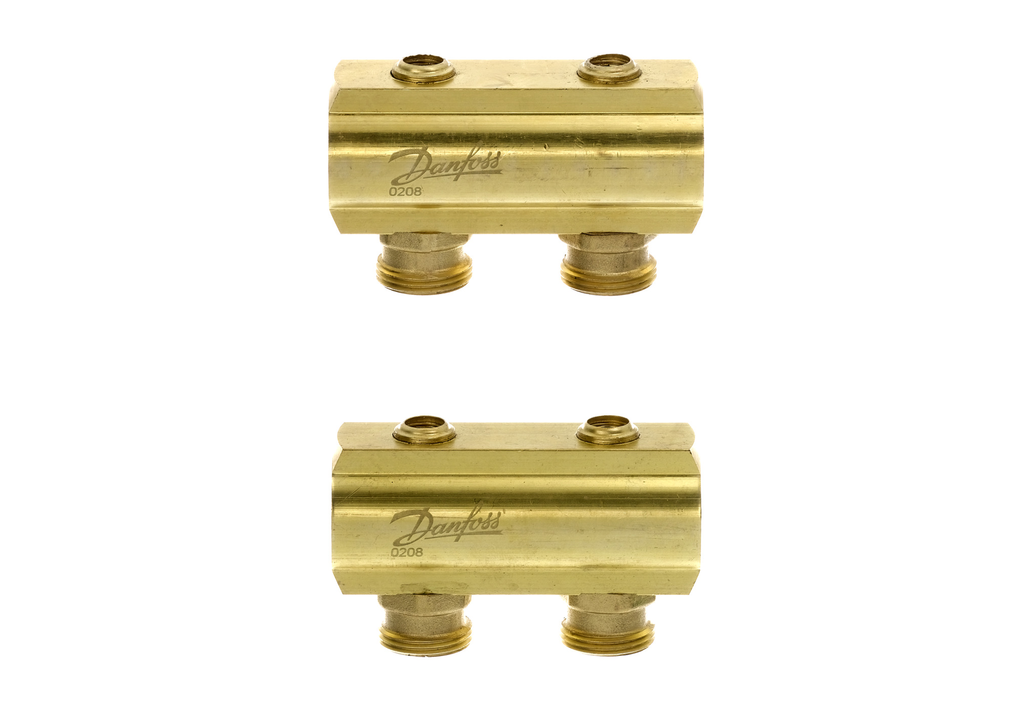 Danfoss Распределительные коллекторы типа FHF для систем водяного отопления с внутренней резьбой FHF Коллектор с запорн. вентилем 10+10 088U0550  - Вид №1