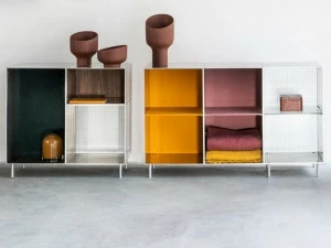 Atelier Belge Модульный открытый книжный шкаф из алюминия Totem