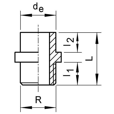 SANIT 453122210 Адаптер ниппель, PE 100, SDR 11, длинная, наружная резьба  - Вид №1