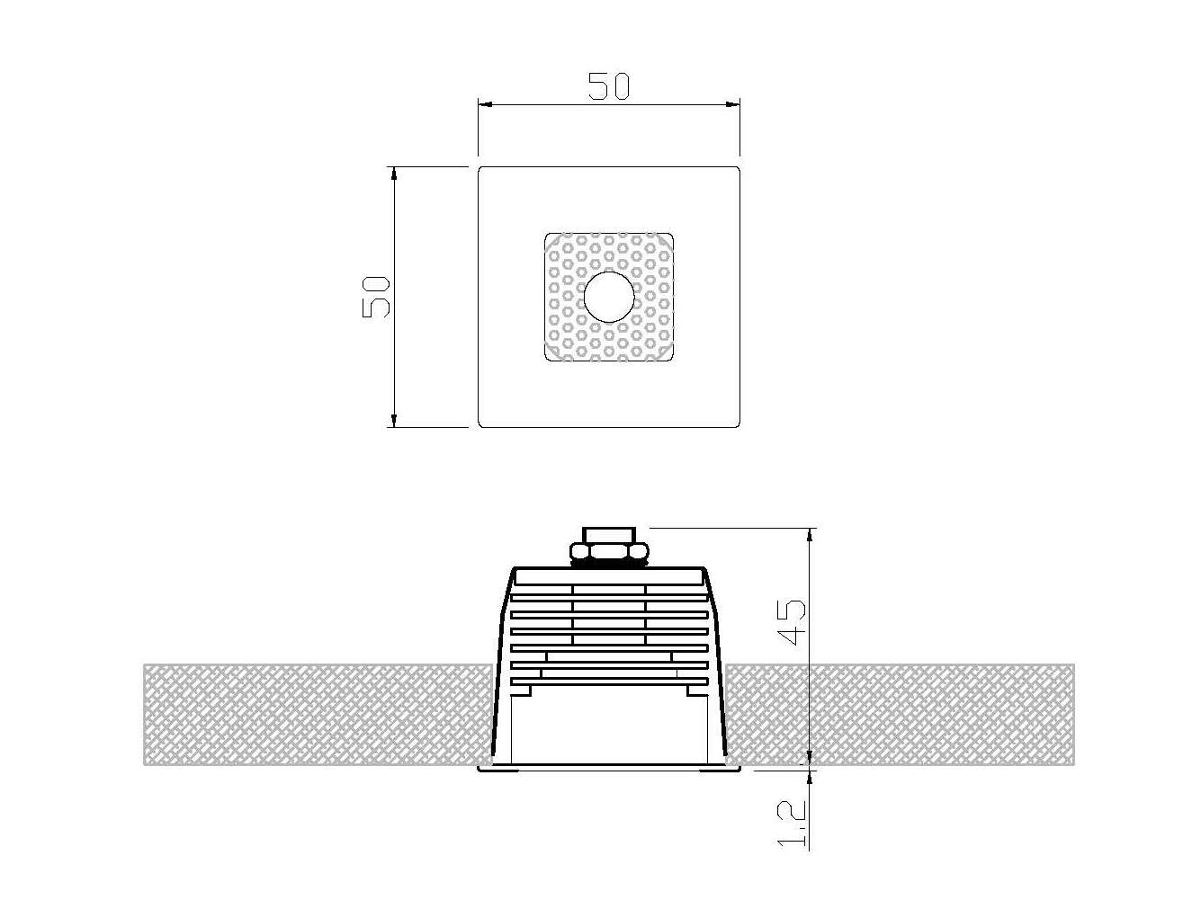 Алюминиевый утопленный квадратный светодиодный прожектор Metalarredo AKTIS ARCH-00097054 - Вид №2