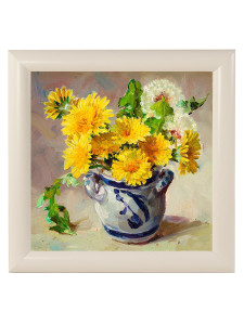 90620970 Картина в раме "Букеты. одуванчик" 23x23 см STLM-0311363 ELENADECOR