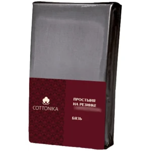 Простыня Cottonika Гамма А 140x200x20 см бязь на резинке серый