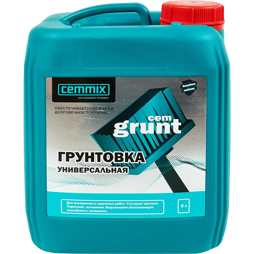 CEMMIX Cemgrunt — универсальная грунтовка для укрепления поверхностей 5 л 89337463 STLM-1425164