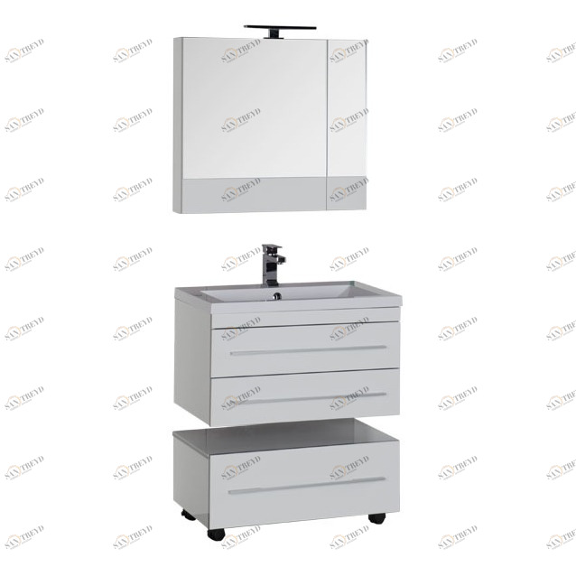 Комплект мебели Aquanet Верона 75 белый (подвесной 2 ящика) 00175471