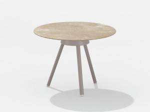 Окрашенный алюминиевый журнальный столик с керамогранитной столешницей