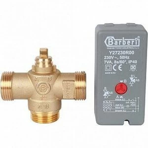 Зональный клапан STOUT 1" 3-ходовой 220V c сервоприводом