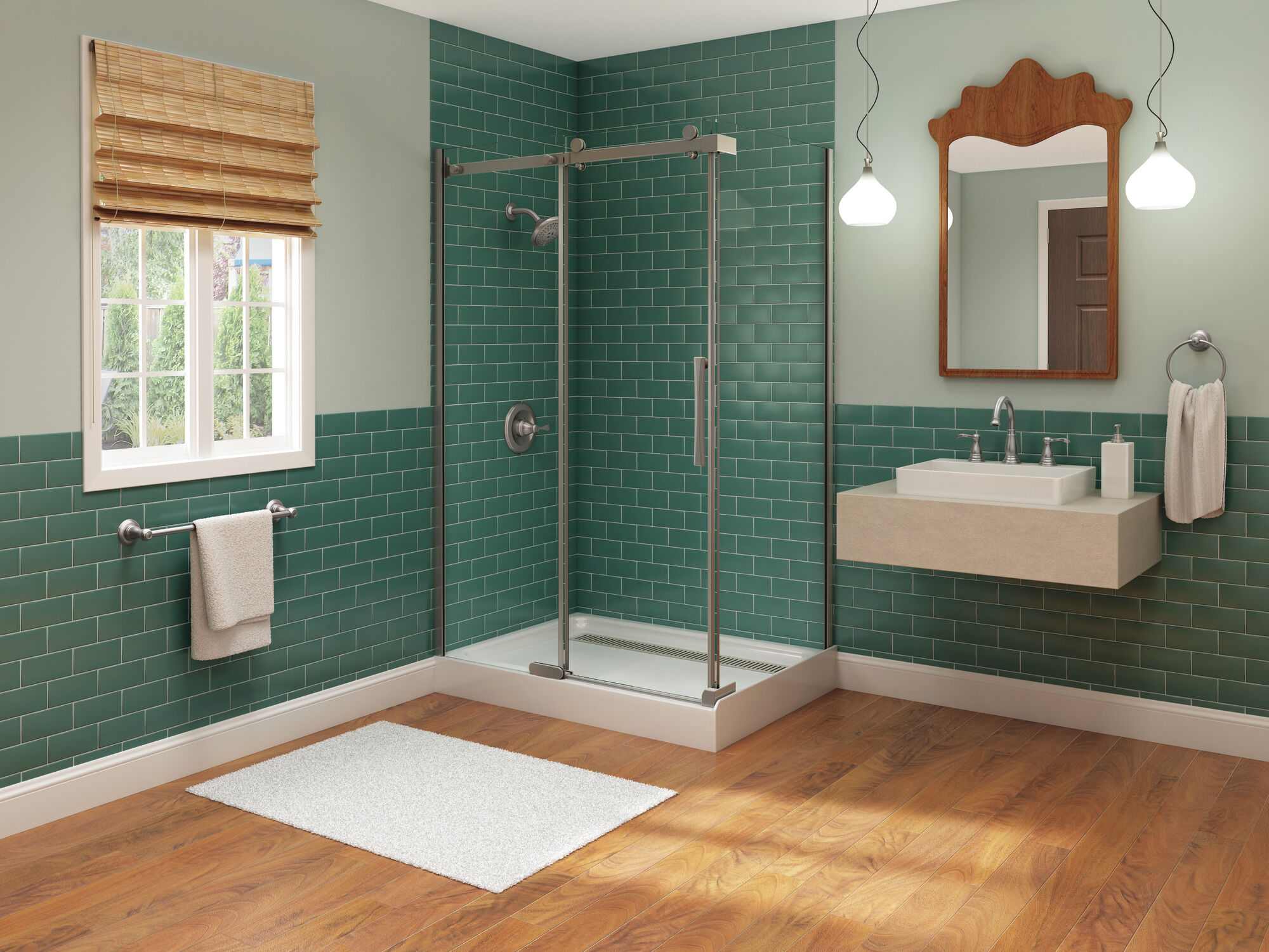 Подставка для душа 48 x 36 дюймов Delta Faucet B710912-4836-WH - Вид №10