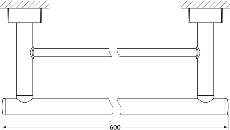 ESP 037 Штанга для полотенца двойная 60 cm FBS Esperado - Вид №1