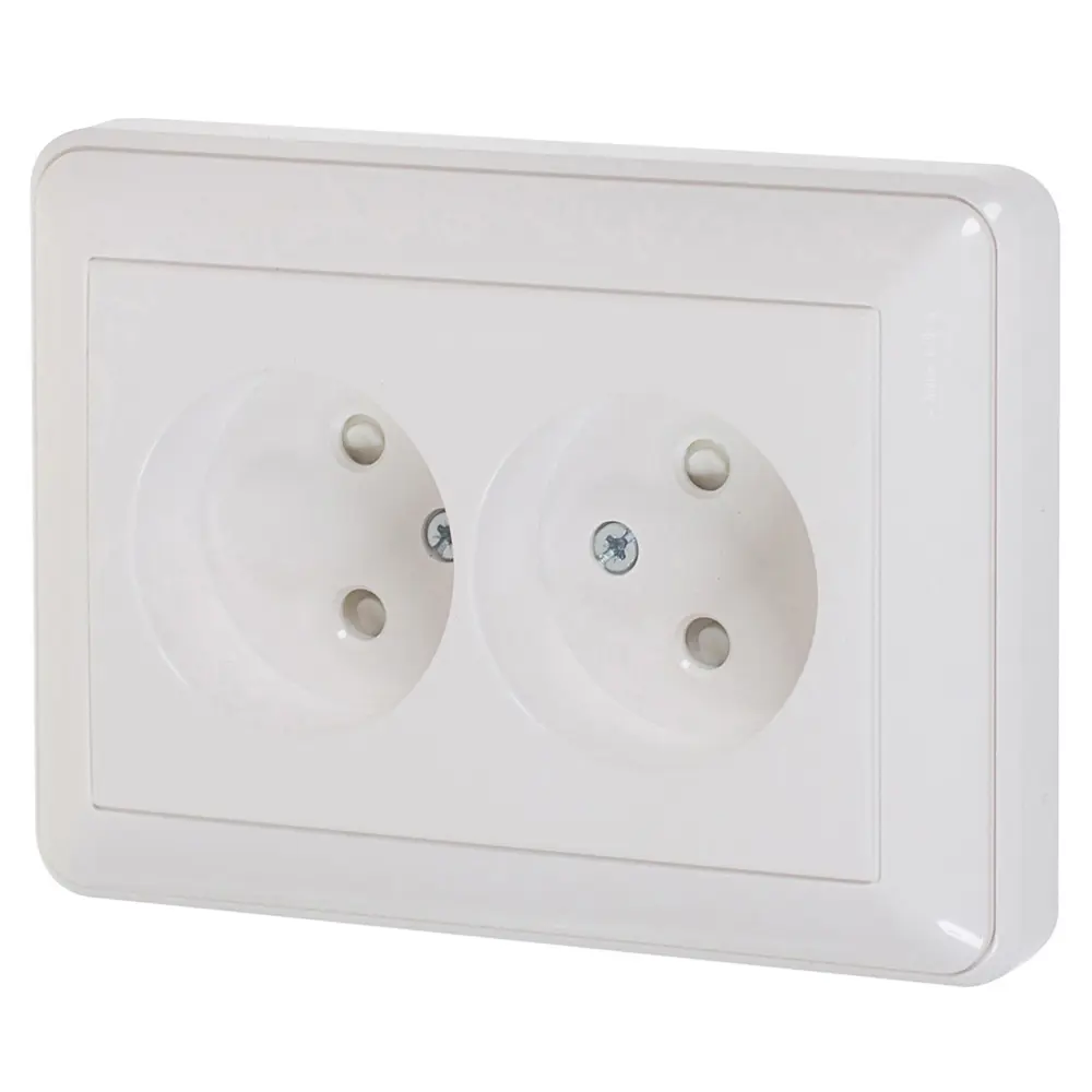 SYSTEME ELECTRIC Двойная розетка W59 со шторками безопасности 18799084 STLM-0012736 - Вид №1