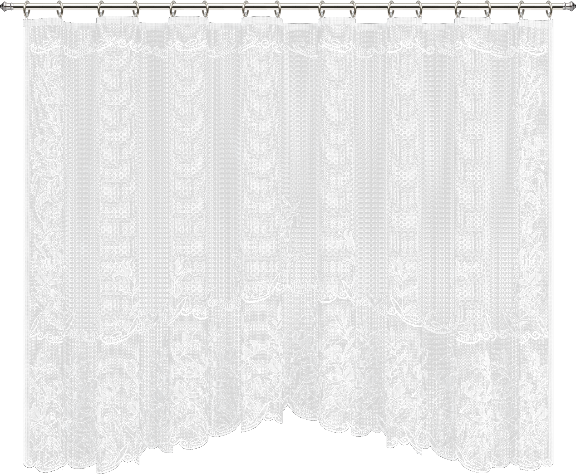 Santreyd Ажур — элегантная занавеска с растительным орнаментом для кухни 17815741