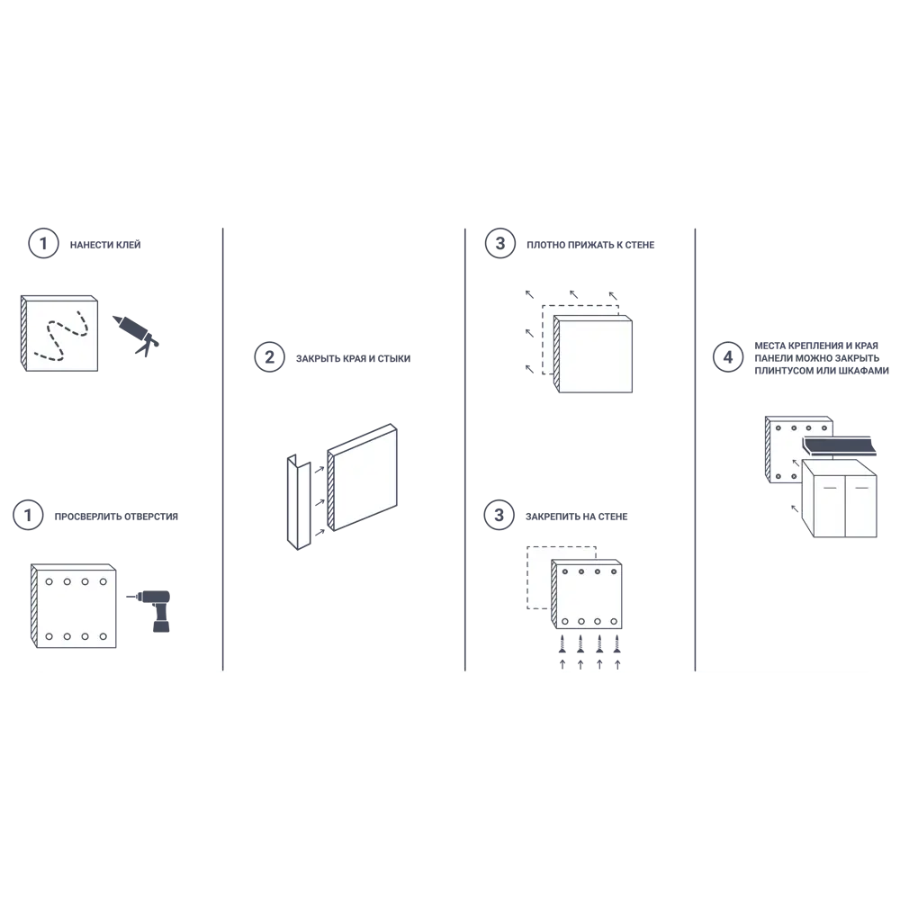Экологичная стеновая панель DELINIA Кунгур черная 244х60 см 86385532 STLM-0068398 - Вид №4