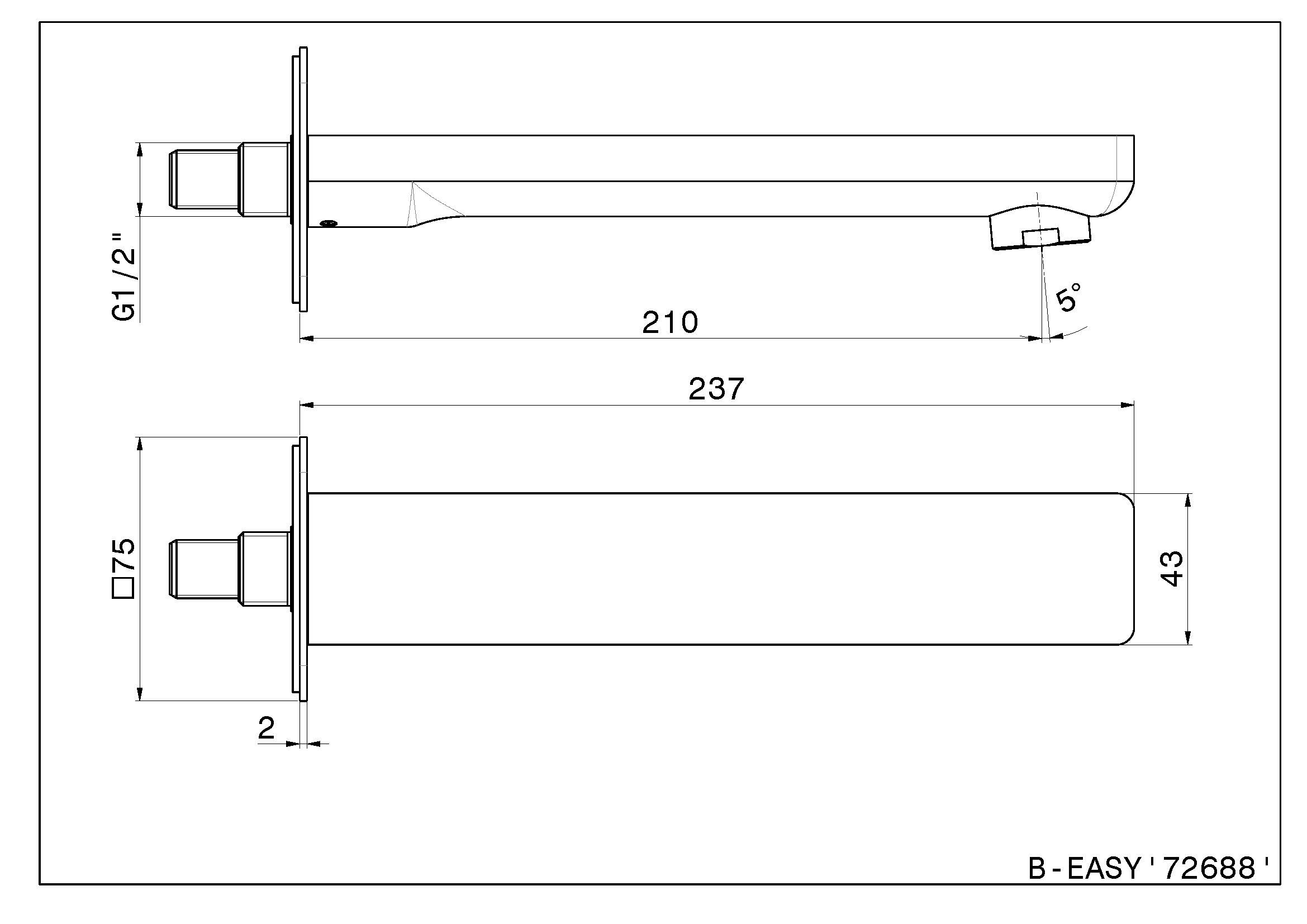 Настенный дозирующий носик для ванны Newform B-EASY ARCH-00033535 - Вид №2