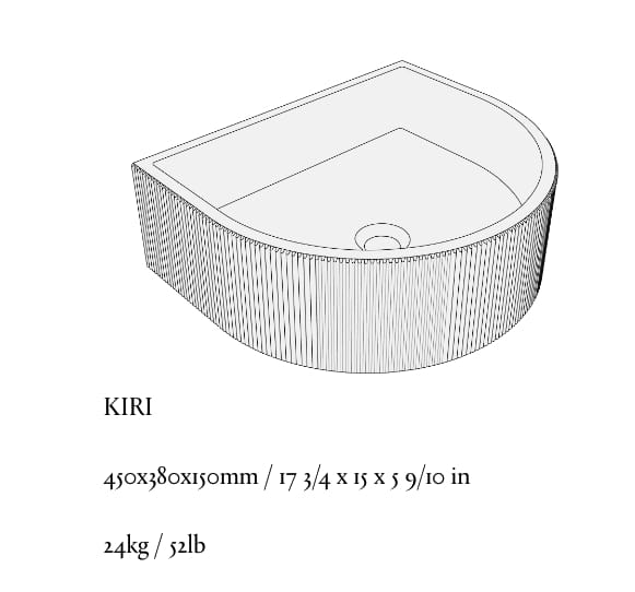 Бетонная подвесная раковина Formed KIRI ARCH-00123886 - Вид №1