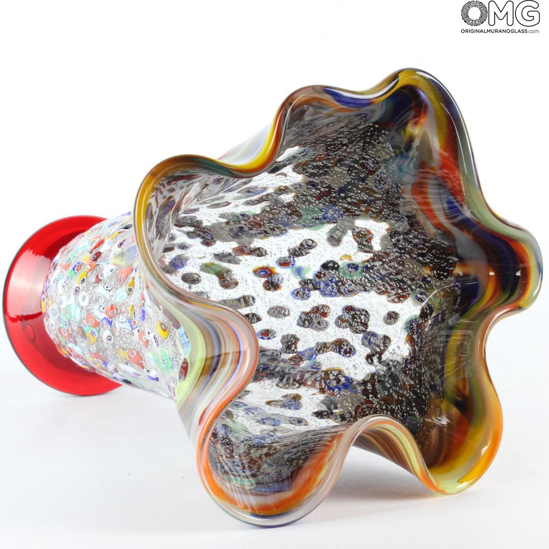 2101 ORIGINALMURANOGLASS Ваза Жёлтый Тюльпан - муранское стекло 15 см  - Вид №1