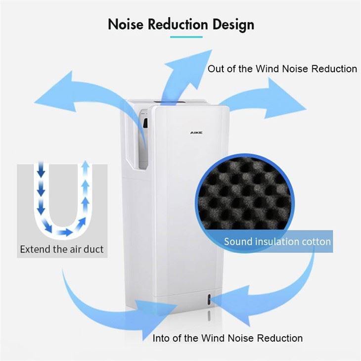 Струйная сушилка для рук AIKE AK2070S_286  - Вид №2