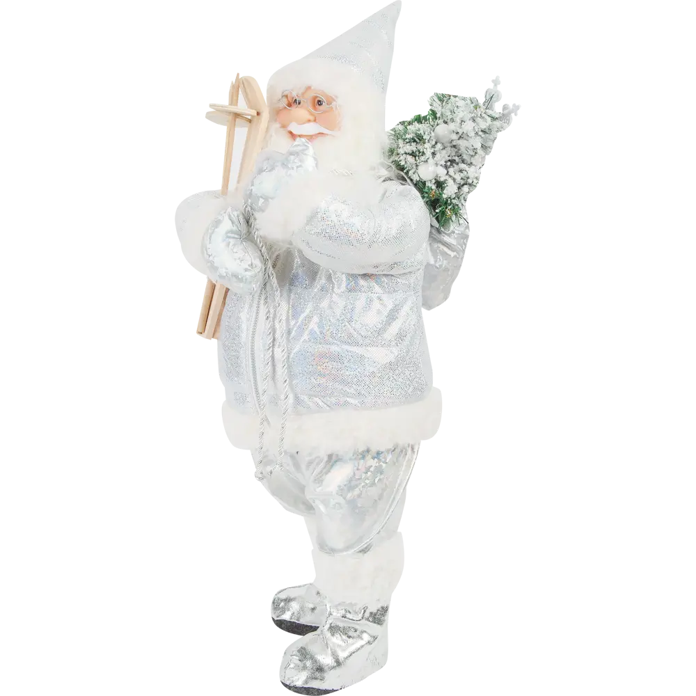 Фигурка декоративная «Дед Мороз с лыжами», 60 см, пластик, цвет белый/синий RELANCE STLM-2079540