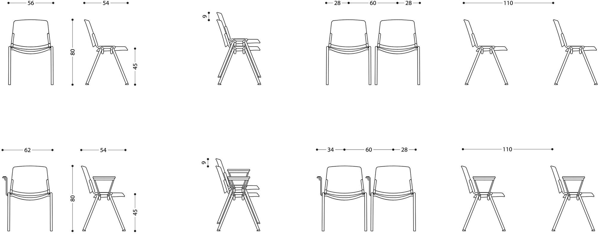 LAMM Штабелируемый стул из ткани New modulamm sun-id-1400488 - Вид №1