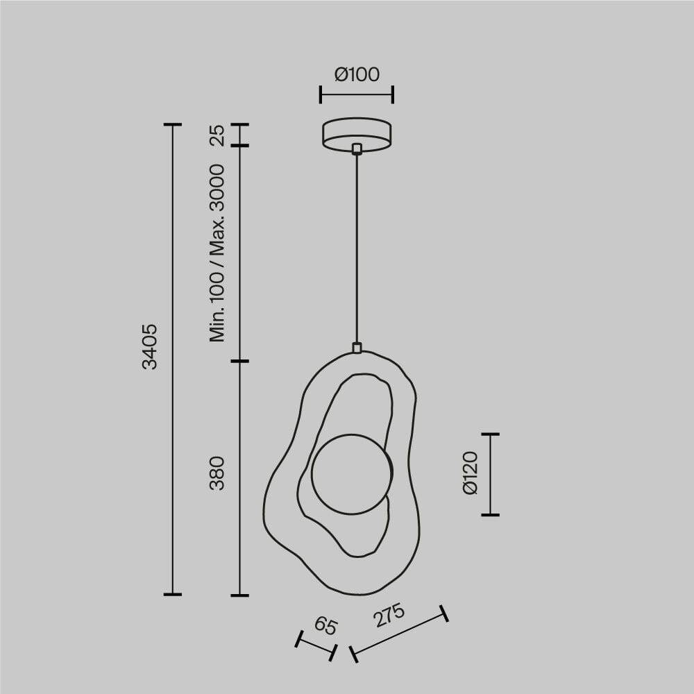 Металлический подвесной светильник Maytoni Opus ARCH-00138424 - Вид №9