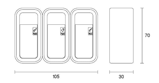 Бетонные стойки для мусора для утилизации отходов SIT Kid ARCH-00024196 - Вид №3