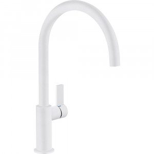 Смеситель кухонный  Franke Ambient Поворотный излив Fragranite Белый