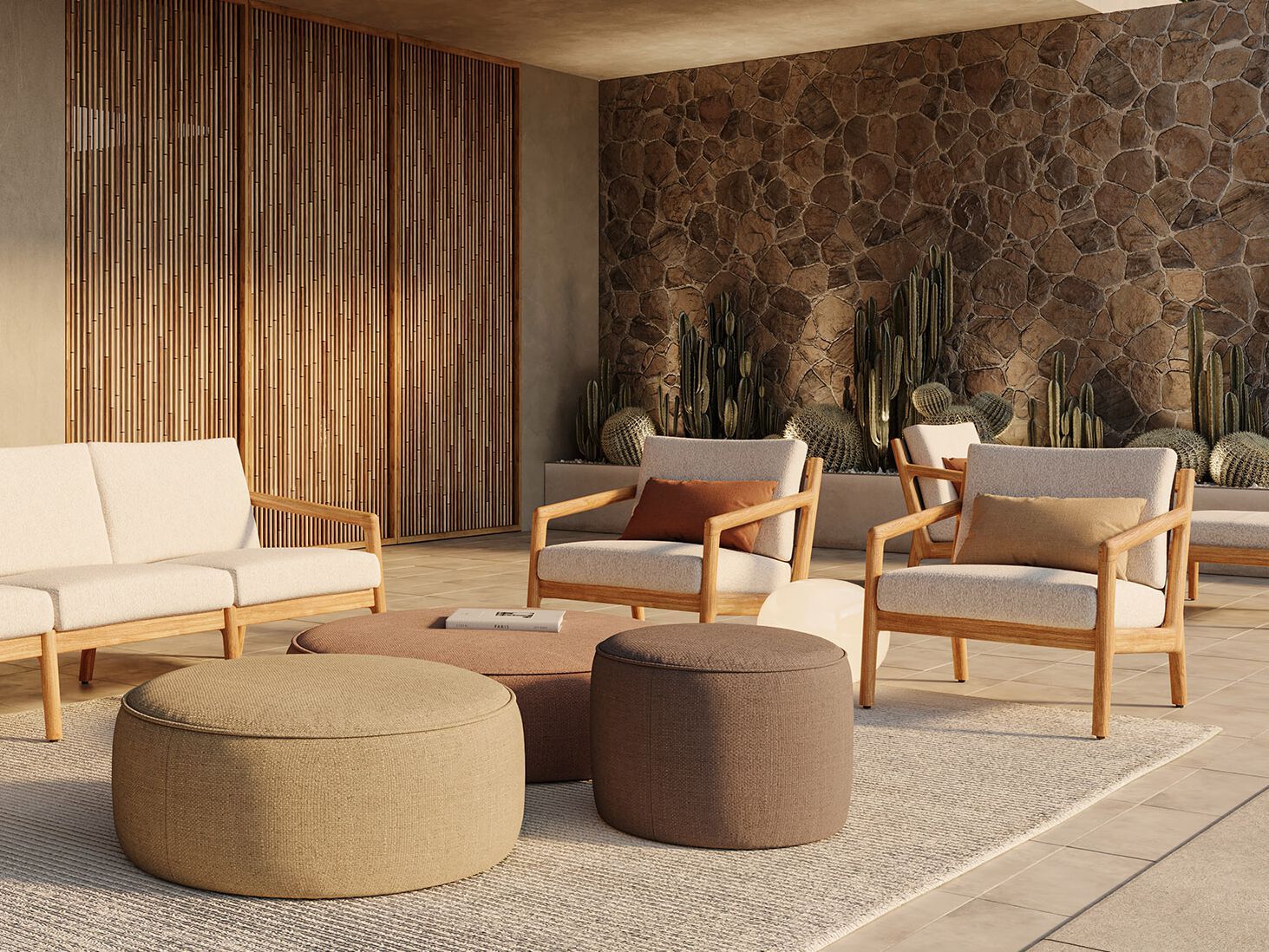 Мягкое ТИК садовое кресло с подлокотниками Walters Laurel ARCH-00071346 - Вид №6